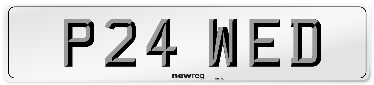 P24 WED Number Plate from New Reg